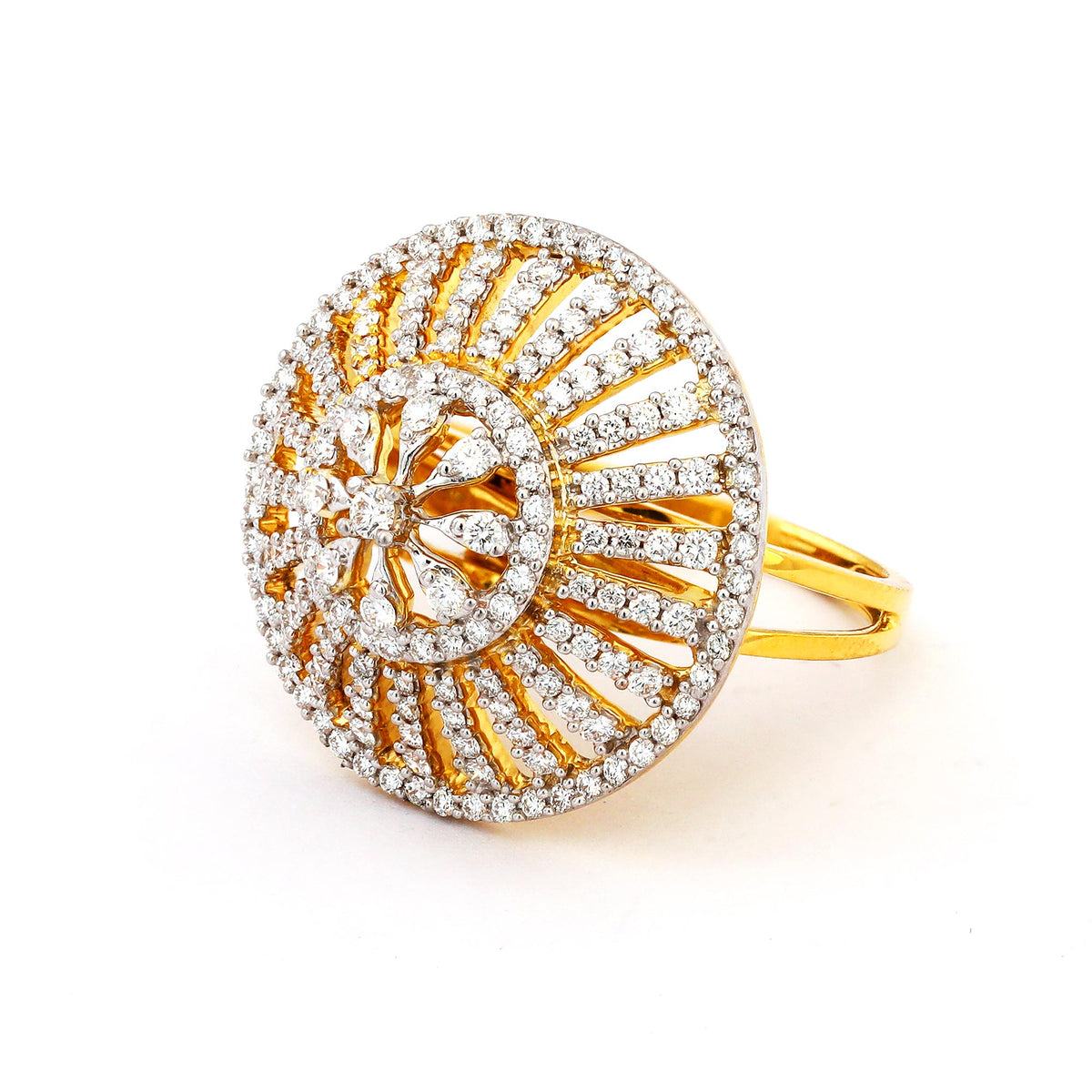 Buy Rhodolite Garnet Diamond Ring in 14k Real Gold | Chordia Jewels
